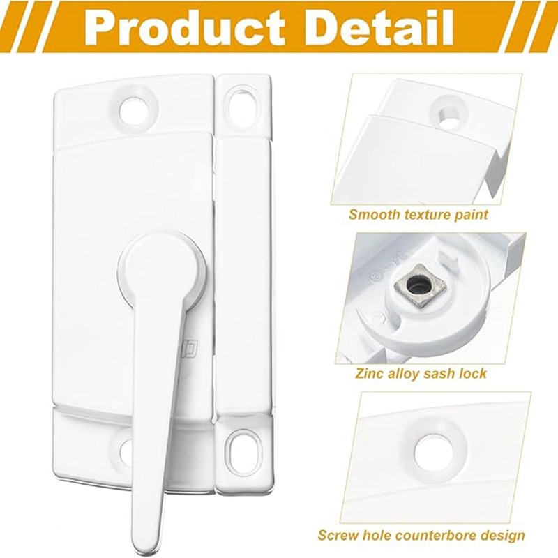 4 Pack Windows Sash Lock-Sliding Window Sash Locks for Single-Hung