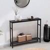 Timberer Narrow Console Table, 39.4” Sofa Table with Adjustable Shelf,