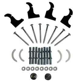 NRG Black Radiator Wall Brackets Fitting Kit for Flat Oval Designer Radiators