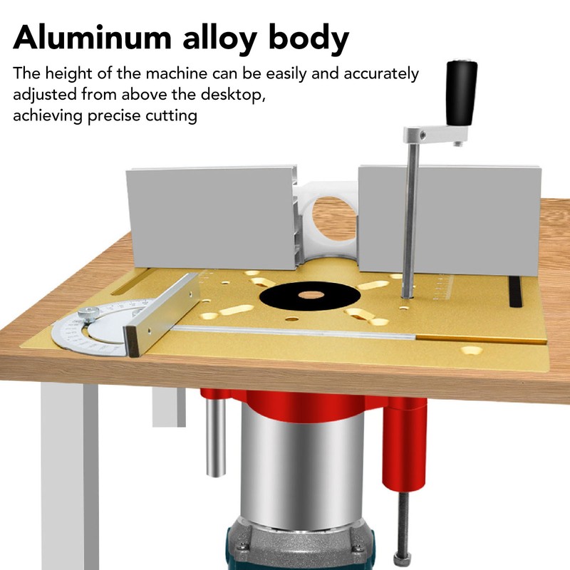 Router Lift Base Maximum 47mm Height Aluminum Alloy Stainless Steel