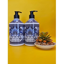 Soap Tiles Lavender Hand Soap, 21.5 Fl Oz, Decorative Pump Bottle, Twin Pack (43 Fl Oz Total)