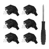 Pack of 6 Schuko Plugs, IP20 Schuko Plug for Indoor