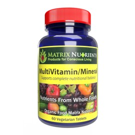 MULTIVITAMIN - Mineral - 100% Organic, Whole Food, Complete MultiVitamin - Great for Daily Health, Lifestyle and More: Vitamin A, Vitamin C, Vitamin D, Vitamin E and Much More! Vegan Tablets (60ct)