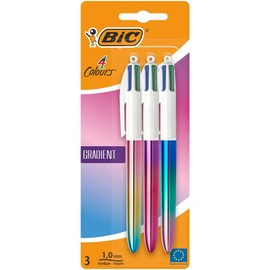 BIC 4 Colours Gradient Ball Pens x3