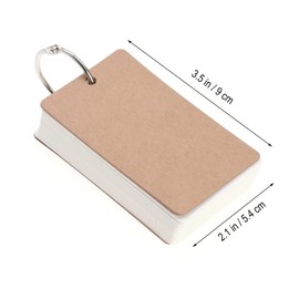 NOLITOY Pages Kraft Note Cards Binder for Greeting Cards Bookmarks and Study Blank for School Office and Outdoor Activities