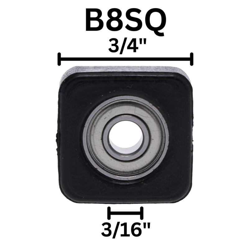 Whiteside B8SQ Ball Bearing: 3/4 Inch Outside Diameter, 3/16 Inch