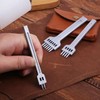 YUENTOEN 3Pcs Round Hole Row Punch, 2/4/6 Prong Pricking Iron