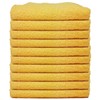 [Bulk Purchase Set] 100% Cotton Face Towels, Yellow, Set of