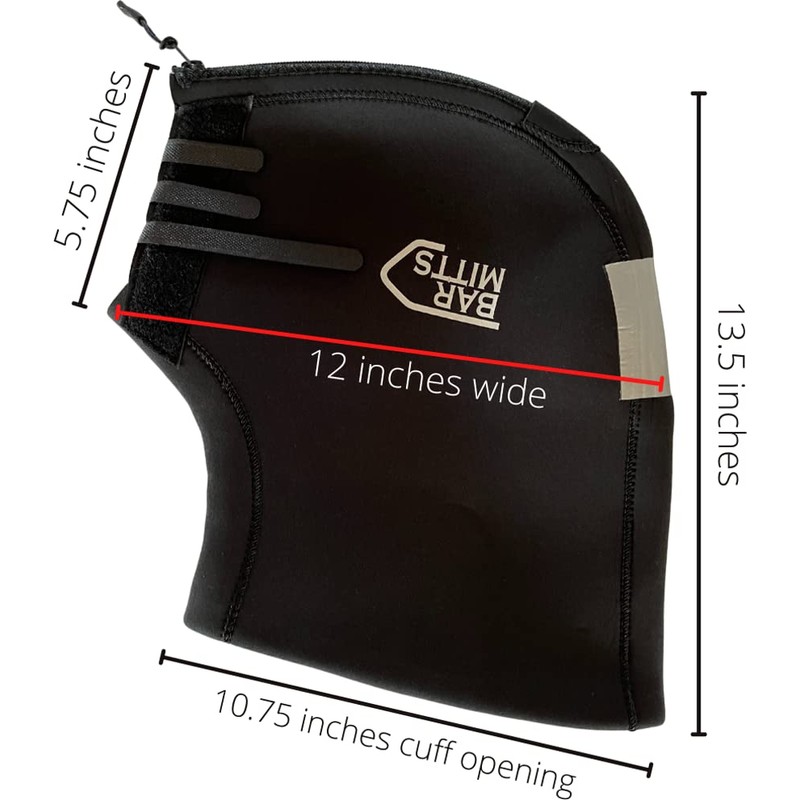 Bar Mitts Snowmobile/ATV/Dirt Bike Mitts, Black, One Size, SM500BLK