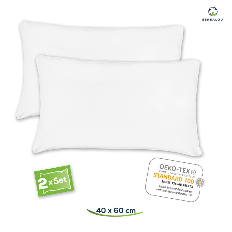 Sensalou Cushion Cover Set of 2 Double Pack Waterproof Pillow