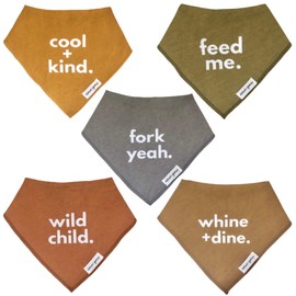 Denver James Bandana Feeding Drool Baby Bib I Soft Organic Cotton I Fleece Back
