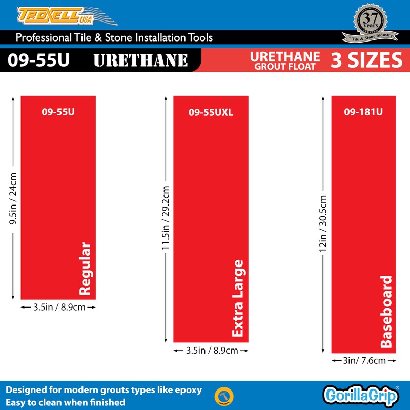 Troxell USA - 3" x 12" Urethane Grout Float with