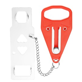 NIYATA Portable Travel Lock, Portable Door Lock, Hotel Door Lock, Travel Lock, Used in Hotels, Apartments, Homes, Anti-Theft, Portable (Red)