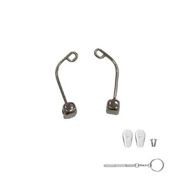 1 Pair Eyeglass Nose Pads Arm Replacement Metal Nose Pad Holder Nose Bridge Metal Plug-in Nose Piece Nose Pads Stainless Steel Screwdriver Eyeglass Repair Kit