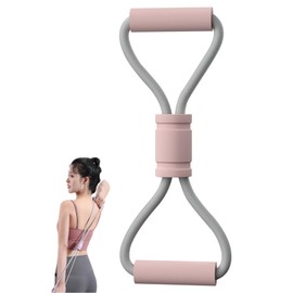 Taoluwin Back Resistance Band, TPE Figure 8 Stretch Band with Foam Grips, Chest Expander & Shoulder Exerciser Bands for Yoga, Fitness, Posture Correction