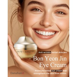 Danahan Bon Yeon Jin Korean Red Ginseng Eye Cream Duo Set - Anti-Aging Treatment for Dark Circles Fine Lines with Ceramide and Shea Butter, Intensive Skincare, 1.01 oz.