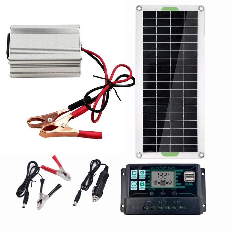 Monocrystalline Panels System Kit Solar Panels Kit Lightweight Portable Solar