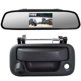 Navinio Waterproof 170° Night Vision Car Boot Handle Reversing Camera for F150 F250 F350 F450 F550 Parking Aid Colour Camera Reversing System Parking Camera + 7 Inch LCD Car LCD Monitor