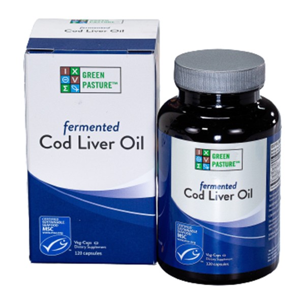 Green Pasture Fermented Cod Liver Oil Unflavored 120 Capsules