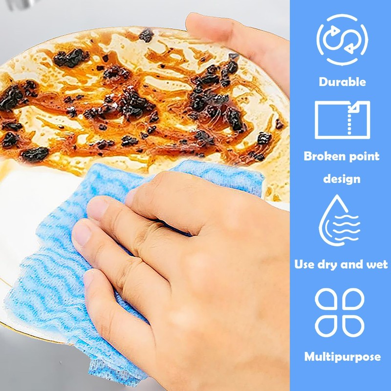 Faliuepe J Cloth Roll Disposable Dish Cloths Roll Heavy Duty