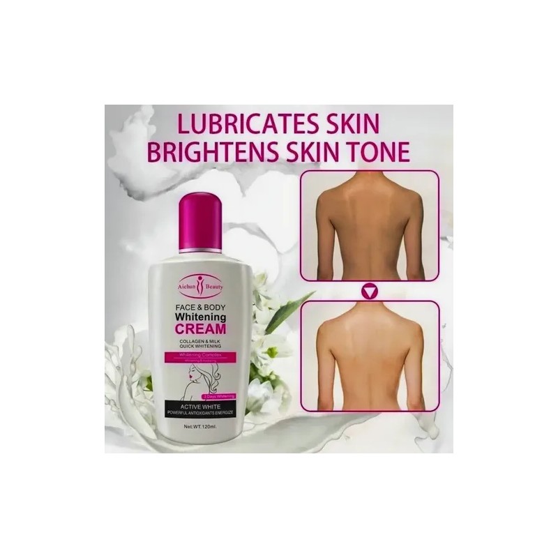Crema Aclarante Aichun Cara Y Cuerpo Leche Y Colageno