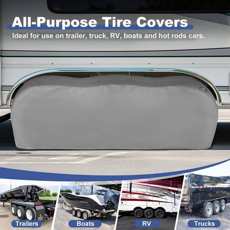 Explore Land Triple Axle Tire Cover - Tough 3 Wheel