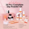 Modelones Dip Powder Nail Kit, 4 Colors Clear Nude White