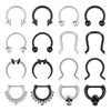 Zolure 16G Septum Piercing 8 mm Horseshoe Piercing Nose Piercing