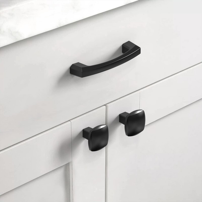 Asidrama 10 Pack 3 Inch Matte Black Kitchen Cabinet Handles,