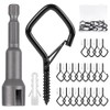 RELBRO Q Hanger Hooks, 2.2 Inch Metal Screw Hooks with