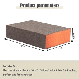 Sanding Sponge, 60-220 Grit Assortment Sanding Block, Wet and Dry Dual-use Sander Sponges for Drywall Metal, Sandpaper Sponge for Wood, Washable and Reusable