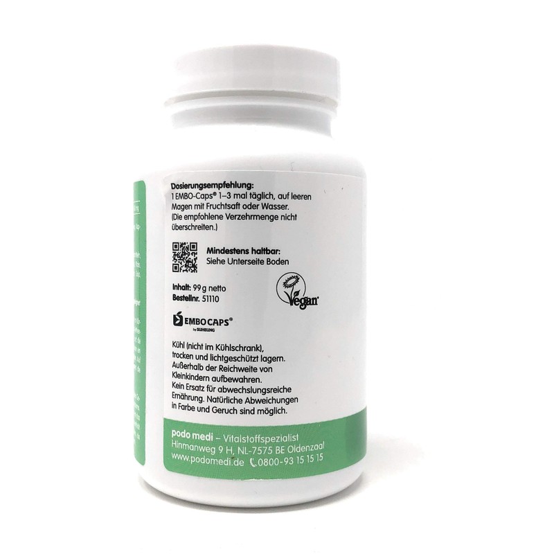 woscha Taurine 600 mg 120 Embo-CAPS® (99g) (Vegan)