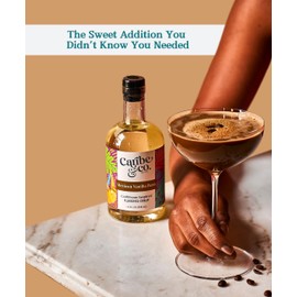 Caribe & Co., Chocolate Rum Cream Flavored Syrup- All-Natural Coffee Syrup, Great for Cocktails, Mocktails, Lattes, Desserts, & More, No Artificial Flavors or Sweeteners - 1 Pack, 16oz