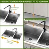 CUISIBOT Over Sink Dish Drying Rack, 3-Tier Adjustable 20.9''-33.4'' Full