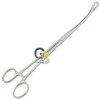 G.S FOERSTER Sponge Forceps 9.5" Curved FENESTRATED Oval Serrated Jaws