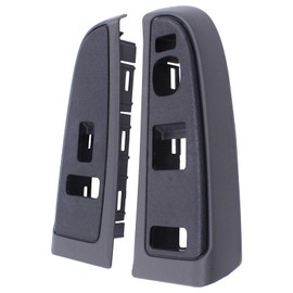 MOTOKU Front Driver and Passenger Side Window Switch Bezel Dark Gray for Chevy Silverado GMC Sierra 1500 2500HD 3500 2004-2006