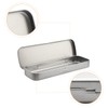 GLADFRESIT Metal Rectangular Pencil Case, Empty Hinged Tin Box for
