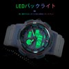 PINDOWS Women's Sport Watch Analog Digital LED Display 50M Waterproof