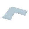 Belledorm Blue V shaped pillow case cover with poppers -