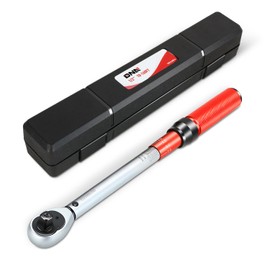 DNA MOTORING 1/2-Inch Drive Click Torque Wrench 10-160 FT.-LB / 13.6-21.7 N.M Torque Wrench for Repairs, Machinery Maintenance Assembly, Sliver/Red, TOOLS-00516