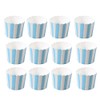 Cabilock 50PCS Paper Baking Cups Blue and White Stripes Dessert