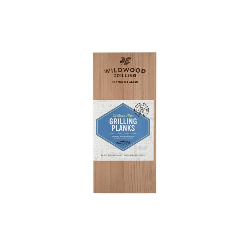 Wildwood Grilling 2-Pack PREMIUM Grade 5" x 11" Alder Grilling