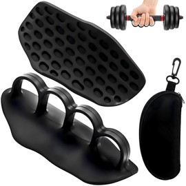 2Pcs Anti-Slip Workout Grips with Storing Bag - Ergonomic Rubber Hand Protector Gloves for Weight Lifting, Pull-Ups, Gym Training and Exercise, for Men and Women gym grips (Upgrade Black)