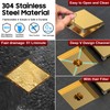 DLONE Square Shower Drain | 6 Inch Brushed Gold AISI