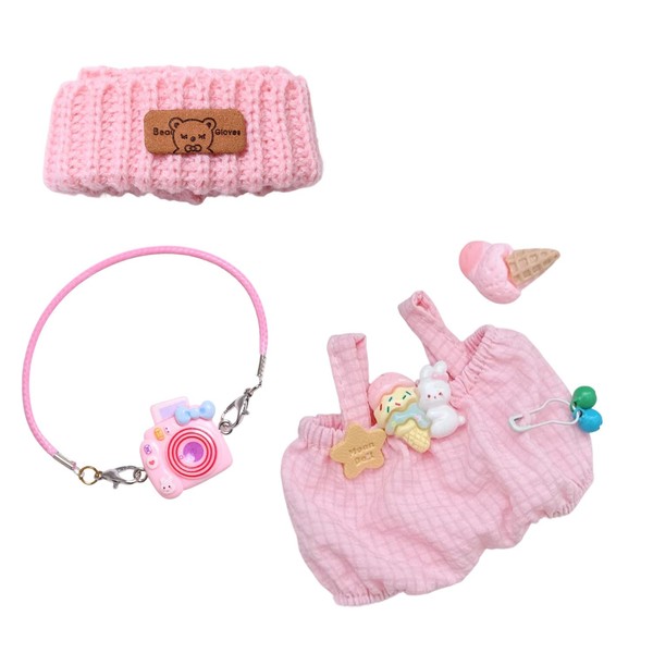 3 Pcs Doll Clothes for 20cm Plush Dolls, Handcrafted Cuddly
