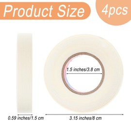 ElevateTech 4 Packs Artist Tape White Art Tape for Watercolor Paper White Masking Artists Tapes for Drafting Painting Canvas Framing Acid Free Tapes 0.6inch Wide 456FT Long Total