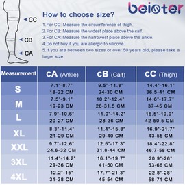 Beister kompressionsstrümpfe damen & Herren medizinisch oberschenkel, Firm 20-30 mmhg Unterstützung Strümpfe mit Dot Silikonband, Oberschenkel Footless Compression Stocksfür Krampfadern, Ödeme