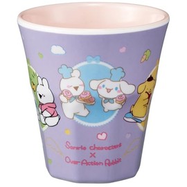 Skater MTB2-A Tumbler, 9.1 fl oz (270 ml), Melamine, Cup, Kids, Unbreakable, Sanrio All Stars, Super Moving Rabbit