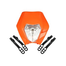 TOTMOX Motorcycles Headlight, Dirt Bike Head Lamp Compatible with KTM Motocross Headlights Modified Light Assembly 35W 12V Front Headlamps