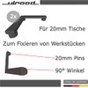ULROAD Pack of 2 Bench Hooks 20 mm 90° Angle